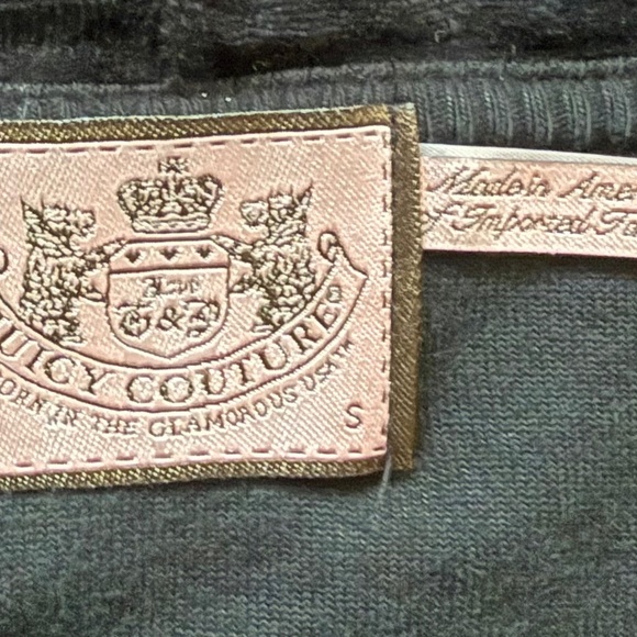 Juicy Couture Women’s Black Velour Hooded Mini Dress Size Small Y2K - Picture 9 of 10